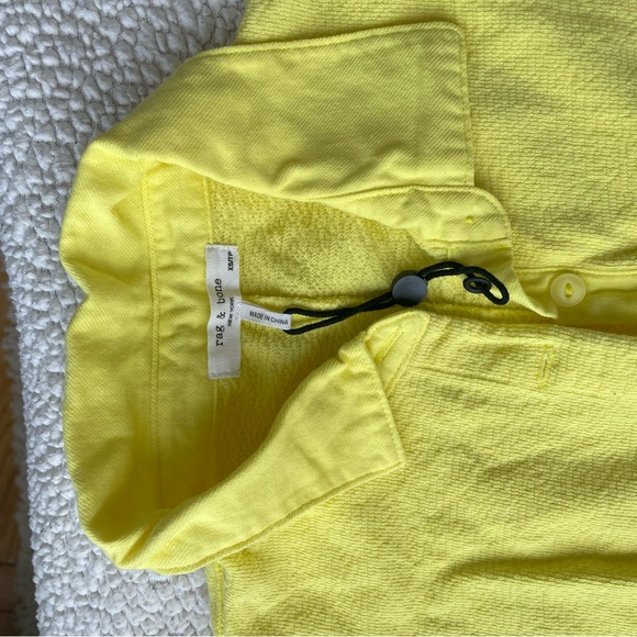 Rag and Bone Chartreuse sleeveless polo crop top xs - Picture 5 of 5